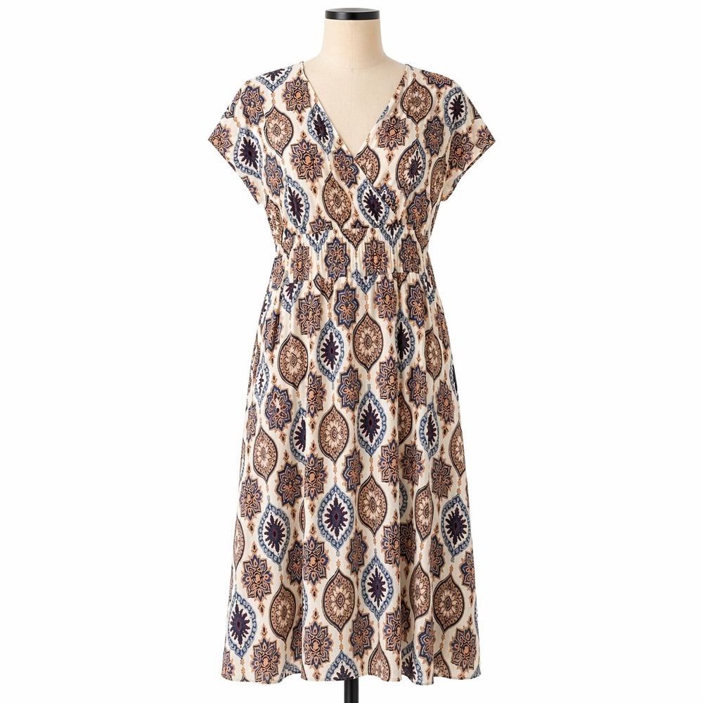 Boho Medallion Smocked Babydoll Maxi Dress Size XL Indie Sleaze Festival Resort
